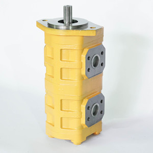 Pompe hydraulique double circuit à haute pression en fonte jaune durable, à faible fuite, pour travaux de terrassement - Product Image 3