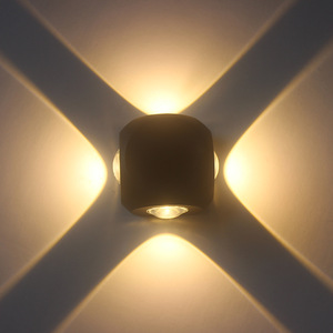 Applique murale LED en aluminium pour extérieur, étanche <span class=keywords><strong>IP65</strong></span>, éclairage haut et bas, 4W, pour maison, escalier, chambre, chevet, <span class=keywords><strong>salle</strong></span> <span class=keywords><strong>de</strong></span> <span class=keywords><strong>bain</strong></span>, couloir - Product Image 3