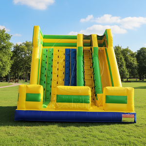 Muro de <span class=keywords><strong>Escalada</strong></span> Inflable de PVC Comercial para Parques de Diversiones, Castillo Hinchable con Tobogán y Muro de <span class=keywords><strong>Escalada</strong></span> para Alquiler - Product Image 1