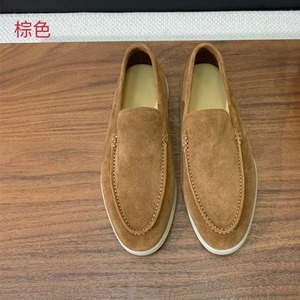Zapatos de diseñador premium para hombre, para caminar y conducir, de lujo, de piel de oveja, de gamuza, planos, casuales, sin cordones, mocasines unisex, al por mayor. - Product Image 6