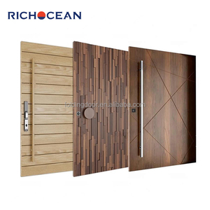 Porte d'entrée pivotante en bois massif de haute qualité RICHOCEAN, style villa française, isolation thermique, sécurité renforcée - Product Image 4
