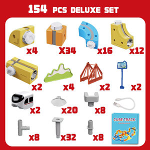 EPT 123 Piezas, Pista de Carreras Mágica Flexible para Armar, Tren STEM Electrónico, Juego de Construcción de Cubos de Rieles, Juguetes de Encaje para Niños - Product Image 4