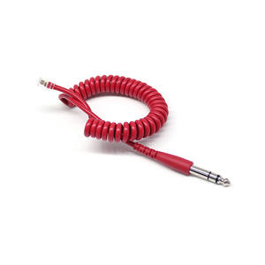 Usine en gros 6.3mm prise stéréo vers <span class=keywords><strong>RJ22</strong></span> câbles de prise fil de combiné en spirale à ressort 4P4C câbles de cordon téléphonique - Product Image 4