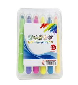 Pastel Gel Highlighter Marker <b>Set</b> Round Tip Large Capacity Multi Color Highlighting Pen for School Office - Product Image 2