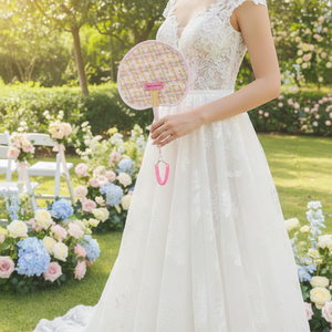 Ventaglio estivo artigianale in paglia di grano, ecologico, a forma di cuore, personalizzabile, bomboniera per matrimonio - Product Image 2