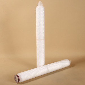 20-Inch Microporous Pleated Filter Cartridge With 226 Triangular Tip For Water Purification And Wastewater Treatment - Product Image 1