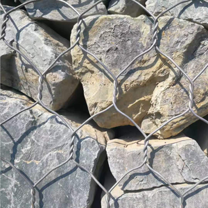 Caisse de gabion hydraulique à double torsion, remplie de galets, <span class=keywords><strong>cage</strong></span> en pierre anti-érosion pour le renforcement des pentes de rivières et la lutte contre les inondations - Product Image 4
