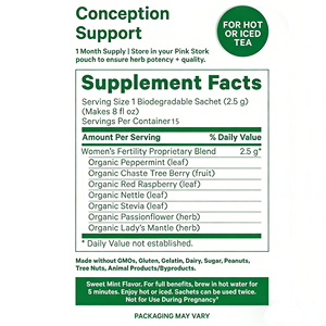 Té Orgánico a Granel para la Fertilidad y Adelgazamiento para Mujeres con Hoja de Frambuesa Roja, Equilibrio Hormonal, Herbal, Sin Cafeína, 15 Bolsitas de Té - Product Image 3