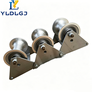 Rouleau de guidage industriel articulé YILI à trois roues en aluminium pour le déposement souterrain de câbles électriques et de télécommunications - Product Image 4