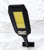 Lampe solaire murale à détecteur de mouvement COB SMD LED avec télécommande, indice de protection IP44, température de couleur variable 3500K-7000K pour jardin/cour