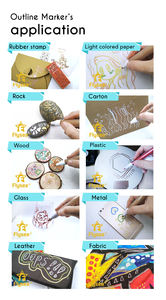 Doble línea contorno bolígrafo marcadores sueño brillo metálico Doodle Dazzle plumas brillo marcador Set bricolaje álbum <span class=keywords><strong>graffiti</strong></span> pluma - Product Image 5