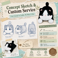 Jouet en peluche chat intelligent AI avec fonction émotionnelle, répétition vocale interactive, compagnon doux, cadeau personnalisé pour enfants OEM ODM