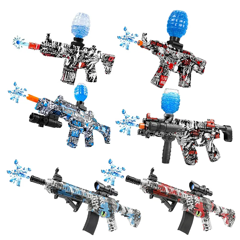 2022 пластиковый электрический игрушечный водяной гелевый пистолет, пулемет, мягкая бомба, шар для страйкбольной винтовки, мишень, водяной гелевый пистолет