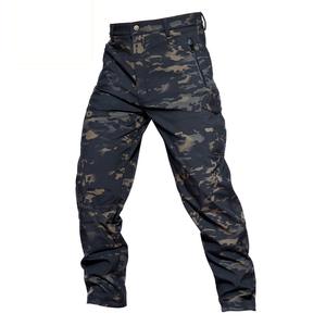 Détail <span class=keywords><strong>peau</strong></span> <span class=keywords><strong>de</strong></span> requin coquille souple pantalon tactique hommes coupe-vent imperméable pantalon mâle hiver Joggers hommes polaire chaud pantalon cadeaux - Product Image 1