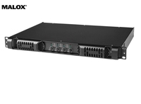 Amplificateur de puissance numérique professionnel en métal 1U de classe D à faible consommation K-8K4 à 4 canaux pour une sortie de 1600 W, garantie de 2 ans, haut-parleur