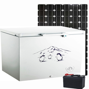 <span class=keywords><strong>Réfrigérateur</strong></span> congélateur solaire DC à double <span class=keywords><strong>porte</strong></span> de grande capacité 350L 12V 24V avec adaptateur - Product Image 2