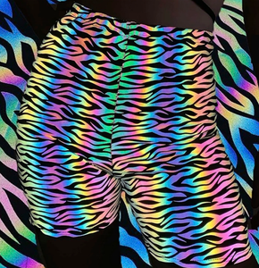 Vải thun polyester phản quang in cầu vồng đổi màu, chất liệu thun co giãn dùng cho quần áo thời trang, áo khoác - Product Image 4