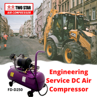 Compresseur d'air à double Piston, pour camion d'assistance tout terrain, réparation de pneus, mini pompe à Air, robuste, sans huile, avec réservoir de 50 litres, 12V, DC