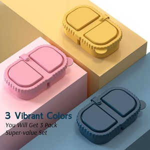 Silicone Double-Layer Disposable Lunch Box <b>Snack</b> and Sauce <b>Container</b> - Product Image 1