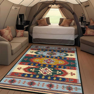 Alfombra Kilim Wan Xinlong, Rectangular, con Patrón Geométrico, para Exteriores, Antideslizante, Resistente a las Manchas, Lavable con Agua, de Terciopelo Cristal - Product Image 4