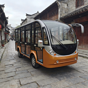 รถเที่ยวชมเมืองไฟฟ้า MH 8 ที่นั่ง รุ่นขายดี แบตเตอรี่ตะกั่วกรด มอเตอร์ AC 5KW สำหรับทัวร์ชมวิว ลาดตระเวนรักษาความปลอดภัย สีสั่งทำได้ - Product Image 1