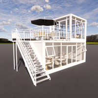 Meilleures ventes : Maison conteneur moderne à 2 étages, mobile et extensible, pour restaurant, café, bar alimentaire, mini-café, salon et hall