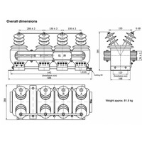 Transformateur de tension triphasé anti-ferroresonance 12 kV JSZJK-10Q pour la distribution d'énergie des appareils de commutation