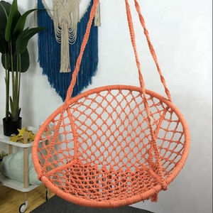 Nuovo disegno altalena corda di cotone appeso altalena amaca sedia nera - Product Image 2