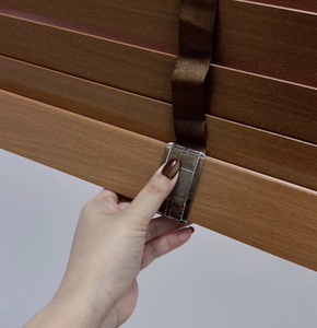 Stores vénitiens motorisés intelligents en bois à prix d'usine, stores en faux bois, <span class=keywords><strong>rideaux</strong></span> écologiques <span class=keywords><strong>pour</strong></span> fenêtres - Product Image 5