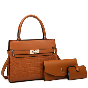 Ensemble de 3 sacs à main en PU, fermeture éclair, mode, sacs à bandoulière quotidiens pour femmes d'âge moyen - Product Image 2