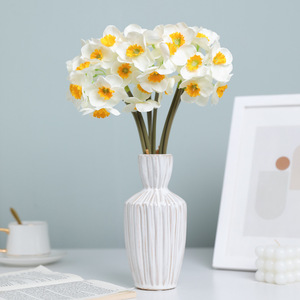 Fleurs artificielles en soie Ruilisi, narcisses roses, faites à la main, décoration de mariage et de maison, arrangement floral de style nordique - Product Image 2