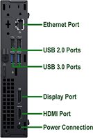 Mini-ordinateur de bureau Barebone Tiny Optiplex 3060 8e génération, propre, sans rayures, grade A, testé et fonctionnel