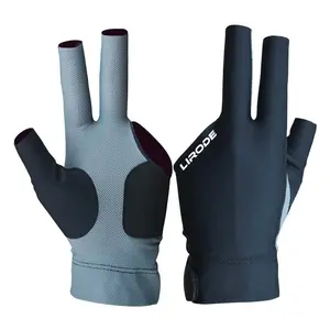 Großhandel Custom Billard Sport handschuhe rutsch feste Pad 3 Finger Pool Cue Shooting Snooker Shooter Handschuhe für die linke oder rechte Hand