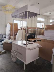 Carrito de Champán para Bodas a <span class=keywords><strong>Precio</strong></span> de Fábrica, Carrito de PVC Desmontable para Dulces y Bar, Accesorios de Decoración para Eventos - Product Image 2