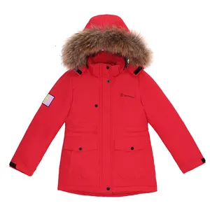 Высококачественная детская одежда, хлопковые пальто для девочек, зимние пуховики, детская спортивная куртка, водонепроницаемая