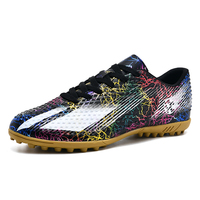 Chaussures de football professionnelles avec semelle en caoutchouc, chaussures de football à talon plat, crampons d'entraînement pour le football en plein air, salle de sport