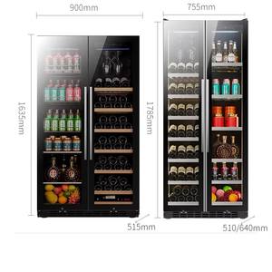 Ultra-<b>Thin</b> Double-Door Wine <b>Cabinet</b> With Constant Temperature Embedded Ice Bar Refrigerator for Home Party Coolers Chillers JB-6 - Product Image 3