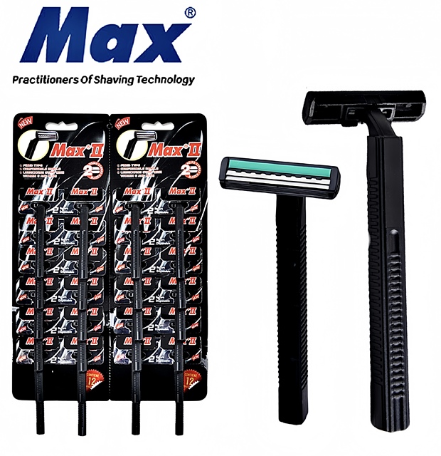 MAX Most Popular Products for 2026 Twin Disposable Classic Barber Straight Stainless Steel Blade Safety Travel Razor for Men