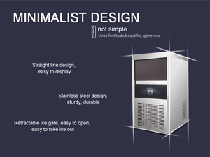 Petite machine à glaçons de cuisine commerciale 30kg/24h Machine à glaçons intégrée automatique - Product Image 5
