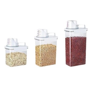 Food Storage Container Rectangle Clip-on Lid Airtight For Kitchen Grain Storage - Product Image 5