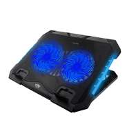 Support de refroidissement pour ordinateur portable 12-15 pouces, ventilateur de refroidissement pour ordinateur portable de gaming, vitesse du vent réglable, double ventilateur alimenté par USB