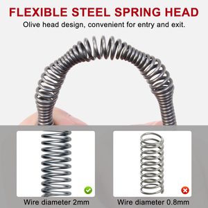 Déboucheur de canalisations en gros TPWLCO, serpent de plomberie de 5 m/16,5 pi, déboucheur de canalisations à double mode, serpent de plombier, déboucheur de canalisations - Product Image 6