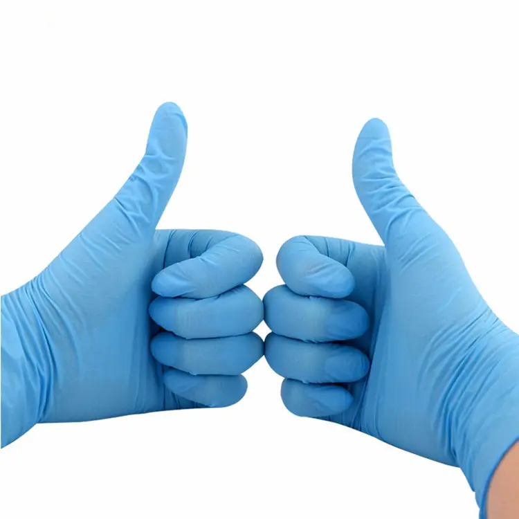 ANT5ppe כחול סיטונאי אבקת משלוח Nitrile כפפות עם כפפות NItrile חד פעמי באיכות גבוהה