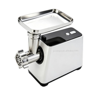 Hachoir à viande domestique 1200W avec moteur en cuivre, fonction de verrouillage, marche arrière, anti-blocage, 3 types de disques métalliques, kit saucisses et kibbeh