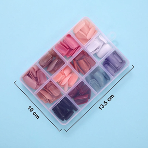 Juego de 288 Uñas Postizas de Color Sólido Brillante, 12 Colores, en Caja, Uñas Artificiales para Salón, Uñas a Presión - Product Image 2