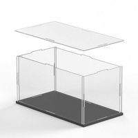 Plastique transparent 1/18 vitrine modèle en plastique 1/24 vitrine de poupée 1/32 boîte en plexiglas 1/64 échelle boîte d'affichage en acrylique moulé sous pression