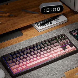 Süper patlayıcı modelleri yan kazınmış keycaps kablosuz üç modlu conta yapısı oyun yarışması özel mekanik klavye - Product Image 3