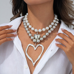 Collana con Ciondolo a Strati Multipli Bohemien Buddista con Cuore/<span class=keywords><strong>Pesce</strong></span>/Girasole e Nappe, da Donna, Estiva, in Lega <span class=keywords><strong>di</strong></span> Zinco - Product Image 5