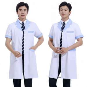 Meilleure qualité 2025 manteau de médecin à manches longues unisexe uniformes hospitaliers pour la conception de manteau d'infirmière de pharmacie et de laboratoire - Product Image 3