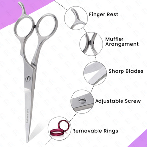 Tijeras de Peluquería de Acero Inoxidable de Primera Calidad, Tijeras de Peluquería de Alta Calidad, Tijeras de Salón con Marca Personalizada, Suministros OEM ODM - Product Image 2